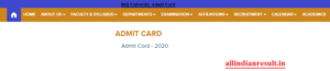 Brij University Bsc 2nd Year Admit Card 2023