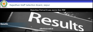 Rajasthan Patwari Exam 2021 Answer Key, RSMSSB Answer Key PDF Download