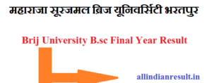 Brij University Bsc 3rd Year Result 2022 www.msbrijuniversity.ac.in Bsc Final Result