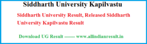 Siddharth University Result 2022 Bcom Part 1st, 2nd, 3rd Year (Declared) of All Semesters Exam