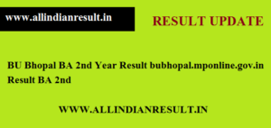 BU Bhopal BA 2nd Year Result 2023 bubhopal.mponline.gov.in Result 2023 BA 2nd