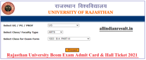 Rajasthan University Bcom Exam Admit Card & Hall Ticket 2024 1st, 2nd, 3rd Year, RU Bcom Exam Date And Admit Card Name Wise