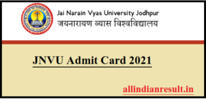 JNVU Bcom 2nd Year Admit Card 2023 Name Wise (जेएनवीयू परीक्षा एडमिट कार्ड)