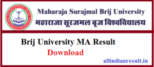 Brij University MA Result 2024