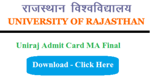 Rajasthan University MA Final Year Admit Card 2024