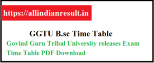 GGTU Bsc Final Year Time Table 2023 Download Date Sheet Bsc 3rd Year