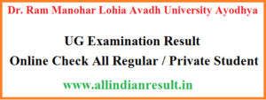 RMLAU Bsc Final Year Result 2024 (Check Online) Avadh University Bsc 3rd Year Result