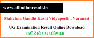 MGKVP Bcom 1st Year Result 2024 Download Kashi Vidhyapeeth UG Exam Result