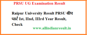 PRSU BA 1st Year Result 2024 [prsu.ac.in] Raipur University BA Part 1st Exam Result 2024