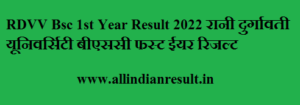 RDVV Bsc 1st Year Result 2024 रानी दुर्गावती यूनिवर्सिटी बीएससी फस्ट ईयर रिजल्ट