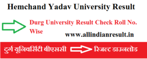 Durg University Bsc 2nd Year Result 2024, Results - Hemchand Yadav Vishwavidyalaya