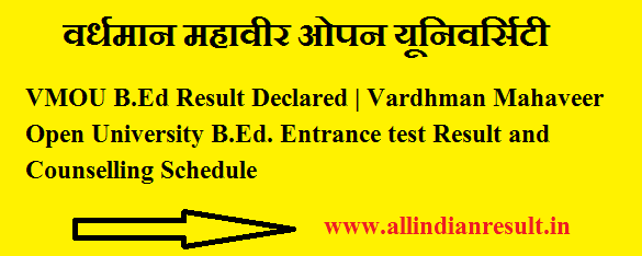 VMOU B.Ed Result 2024 Declared | Vardhman Mahaveer Open University B.Ed ...