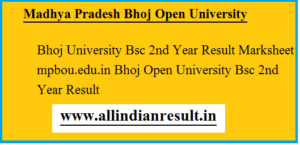 Bhoj University Bsc 2nd Year Result Marksheet 2024 mpbou.edu.in Bhoj Open University Bsc 2nd Year Result