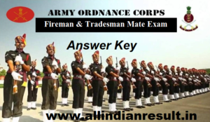 Army Ordnance Corps Tradesman Mate Answer Key 2023 Check AOC Fireman Question Paper Solution PDF