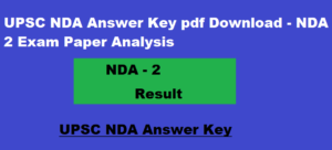 UPSC NDA Answer Key 2023 pdf Download NDA Exam Paper Analysis