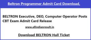 Beltron Programmer Admit Card 2023 Download, Hall Ticket link bsedc.bihar.gov.in