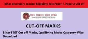 Bihar STET Cut off Marks 2024, Qualifying Marks Category-Wise Download @ bsebstet.com
