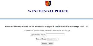 WB Police Lady Constable Result 2023